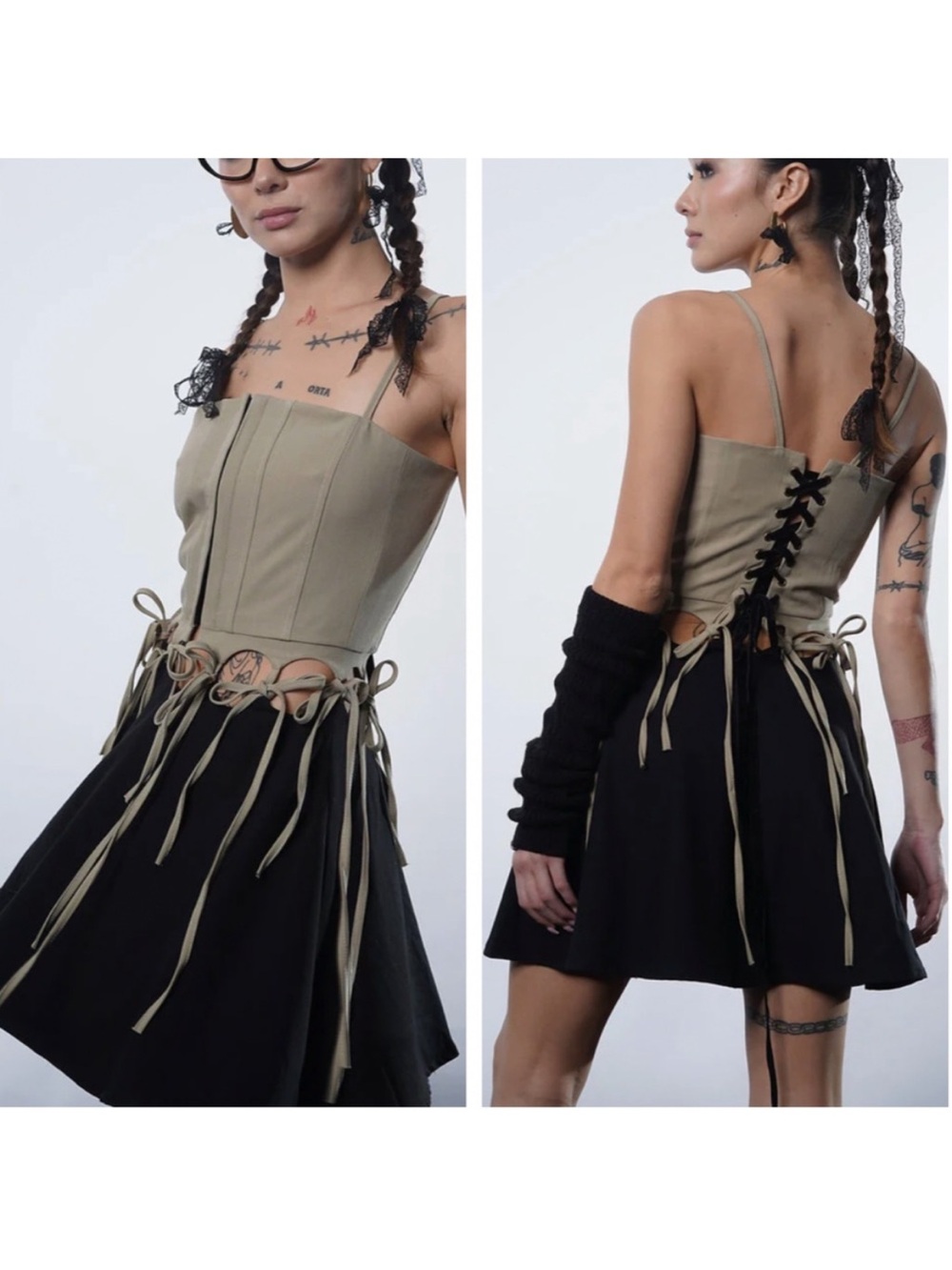 NWT Zemeta Meant To Be Together Corset Dress Sz L
